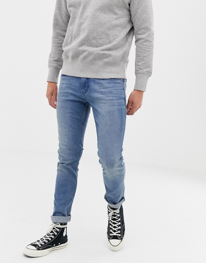 Tom Tailor - Skinny fit stentvättade jeans-Blå