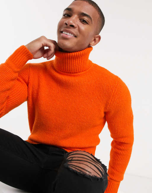 Tom Tailor sweater with turtle neck in orange ASOS