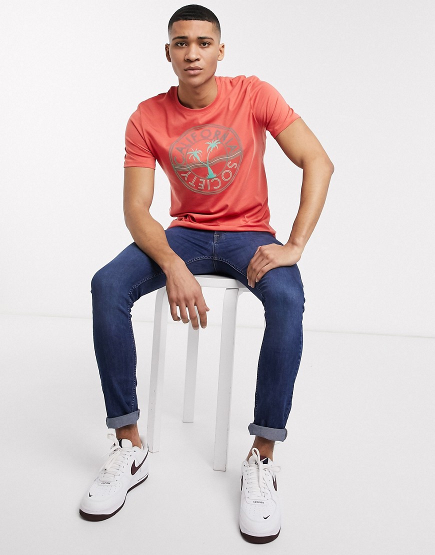 Tom Tailor - T-shirt con stampa estiva-Rosso