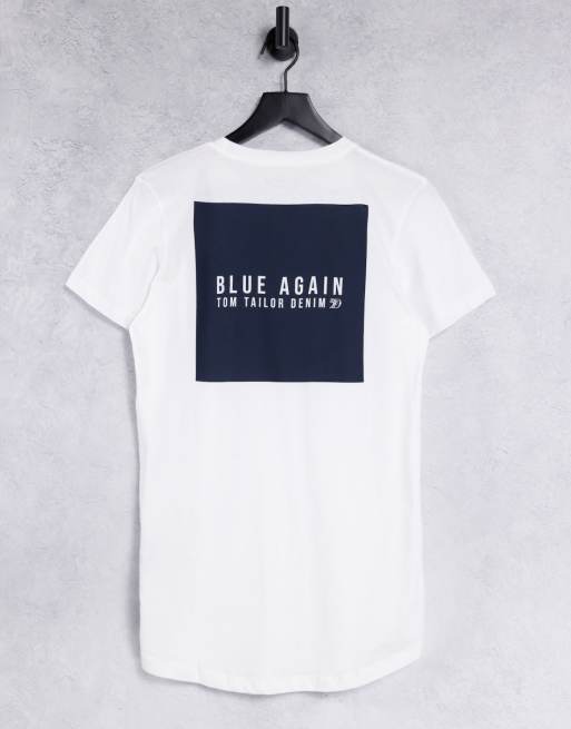 Tom Tailor - T-shirt met logoprint in wit
