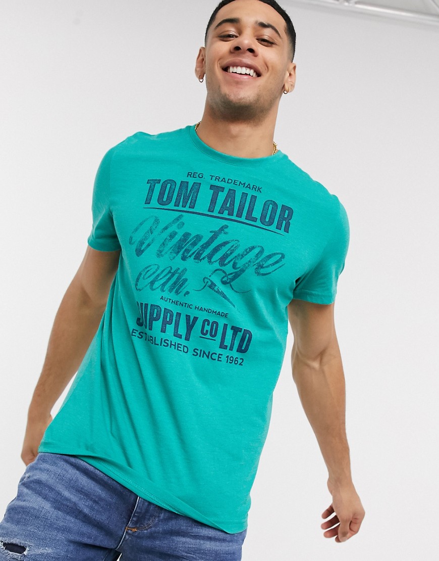Tom Tailor - T-shirt vintage-Verde