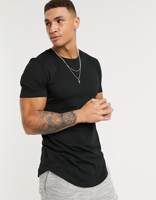 Tom Tailor t-shirt with woven badge in black
