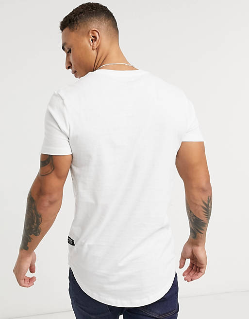 Tom Tailor t-shirt with woven badge in white | ASOS