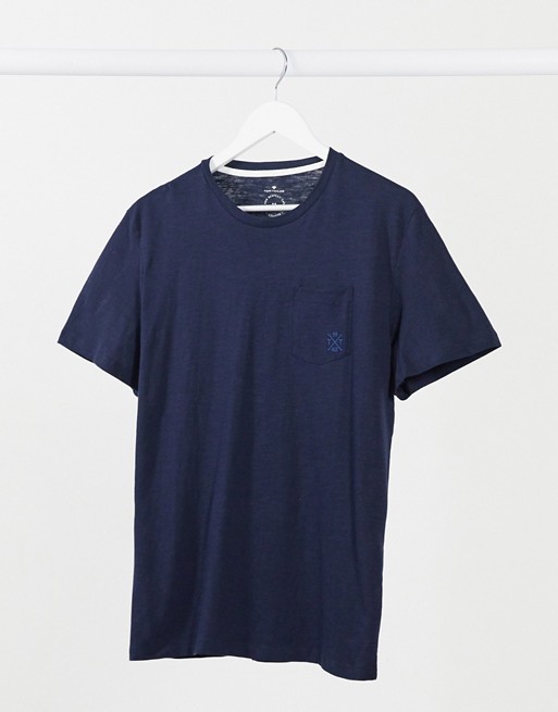 Tom Tailor tee with pocket in navy