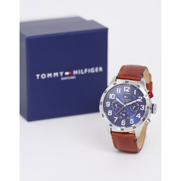 Tommy Hilfiger 1791066 Trent leather watch in brown