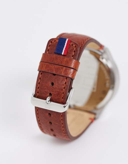 Tommy Hilfiger 1791066 Trent leather watch in brown