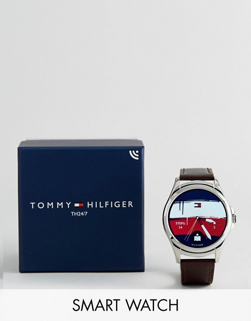 Tommy Hilfiger 1791406 Hybrid Leather Smart Watch In Brown