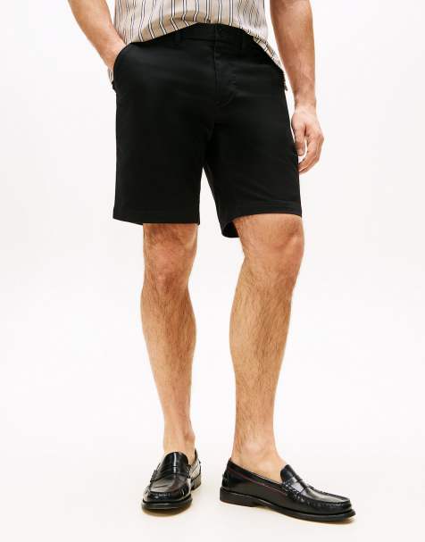 Tommy Hilfiger – 1985 Collection – Locker geschnittene Chino-Shorts in Schwarz - view 1