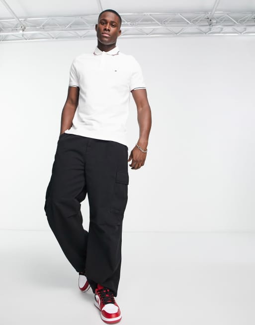 Tommy Hilfiger 1985 contrast collar | polo in white fit ASOS shirt regular