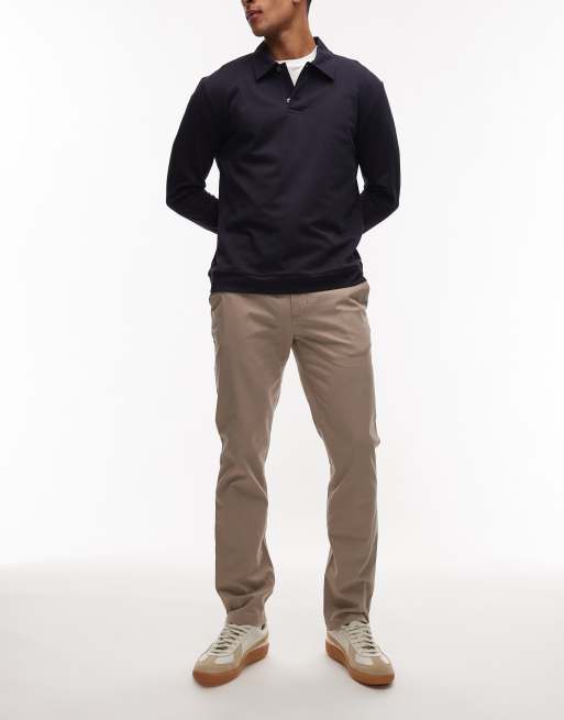 Tommy Hilfiger 1985 denton straight fit chino trousers in beige, 2 of 5