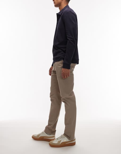 Tommy Hilfiger 1985 denton straight fit chino trousers in beige, 3 of 5