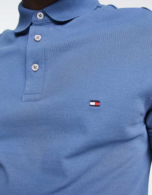 polo | shirt in slim flag Hilfiger 1985 fit ASOS logo Tommy blue