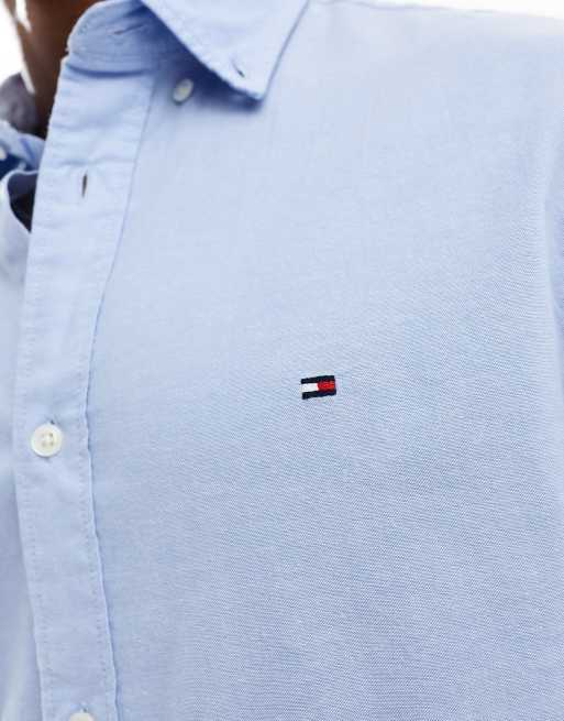 Tommy Hilfiger 1985 flex oxford regular fit shirt in blue | ASOS