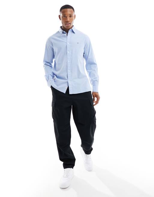 Tommy Hilfiger 1985 flex oxford regular fit shirt in blue | ASOS