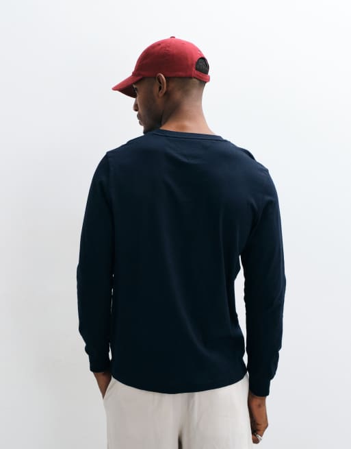 Tommy Hilfiger 1985 graphic logo long sleeve t-shirt in navy, 3 of 5