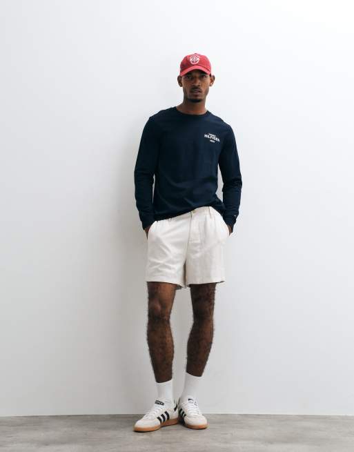 Tommy Hilfiger 1985 graphic logo long sleeve t-shirt in navy, 4 of 5