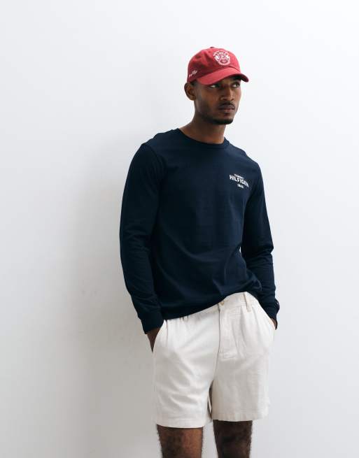 Tommy Hilfiger 1985 graphic logo long sleeve t-shirt in navy, 5 of 5
