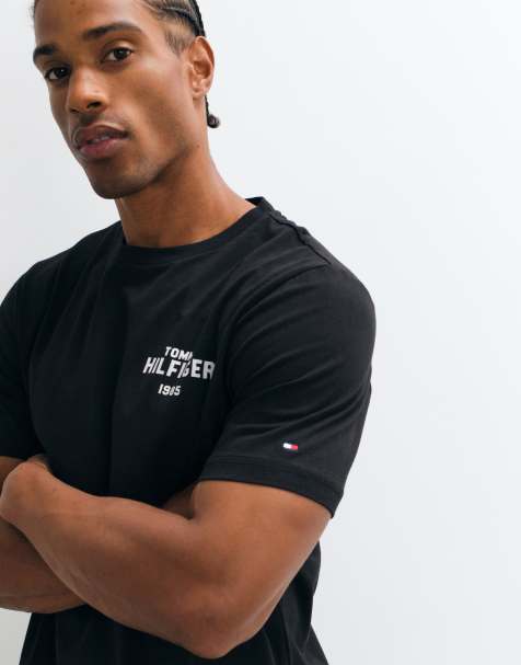 Tommy Hilfiger 1985 graphic logo t-shirt in black - view 1
