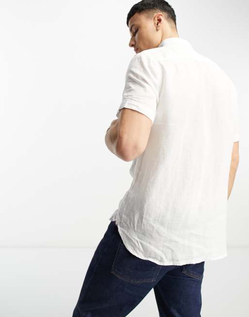 Tommy Hilfiger - 1985 - Hvid skjorte med flaglogo i slim fit , 4 af 4