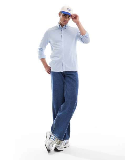 Tommy Hilfiger 1985 knitted long sleeve shirt in blue - view 1