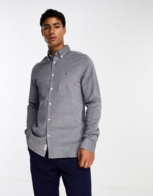 Tommy Hilfiger 1985 knitted shirt in navy | ASOS