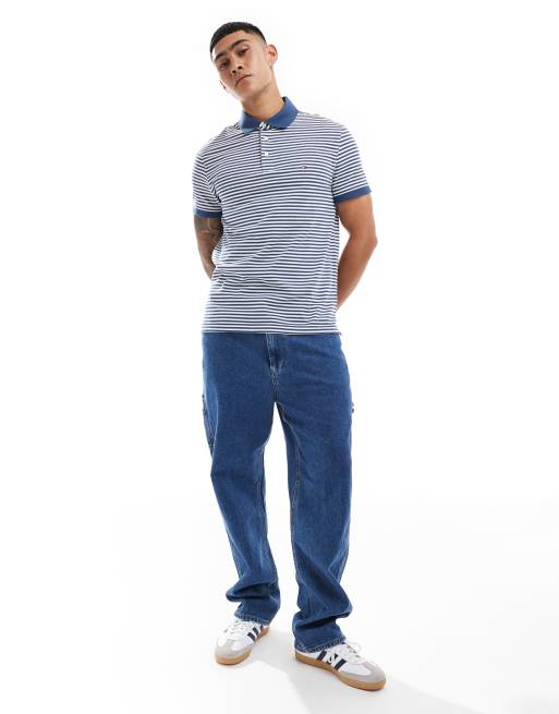 Tommy Hilfiger - 1985 - Polo ajusté - Bleu moyen, 3 de 4
