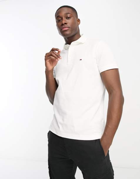 Tommy Hilfiger - 1985 - Polo ajusté en piqué avec logo emblématique - Blanc - view 1