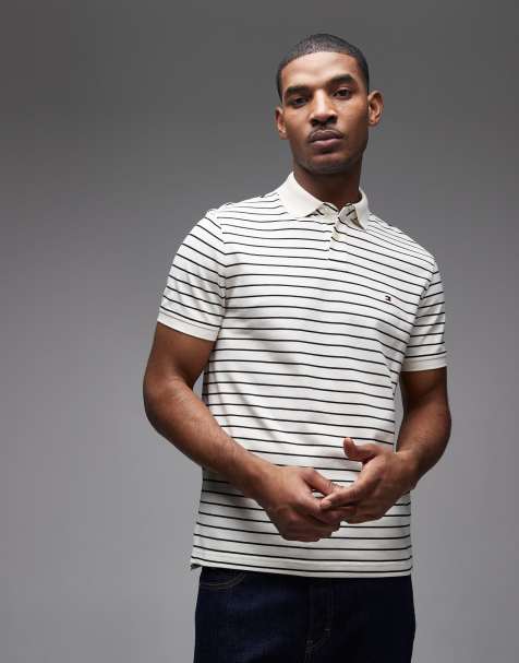 Tommy Hilfiger - 1985 - Polo color panna a righe nere - view 1