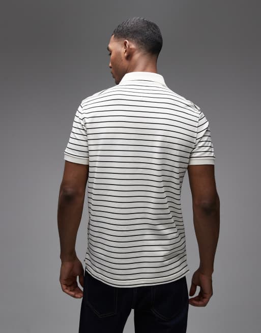 Tommy Hilfiger - 1985 - Polo color panna a righe nere, 3 di 5