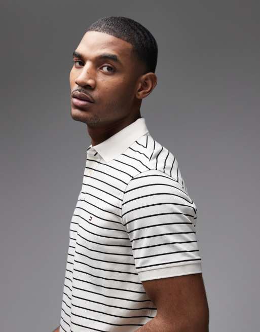 Tommy Hilfiger - 1985 - Polo color panna a righe nere, 4 di 5