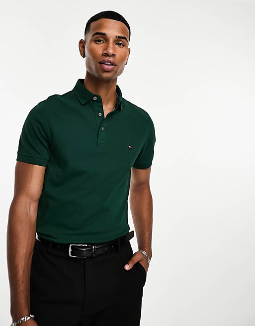 Tommy Hilfiger 1985 slim fit polo top in green | ASOS