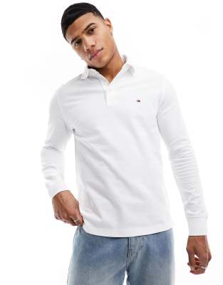 Tommy Hilfiger Tommy Hilfiger 1985 slim long sleeve polo in white