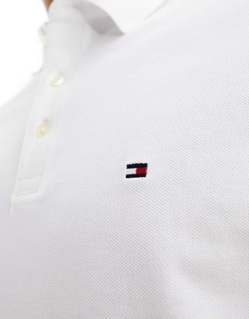 Tommy Hilfiger 1985 slim long sleeve polo in white, 3 of 4