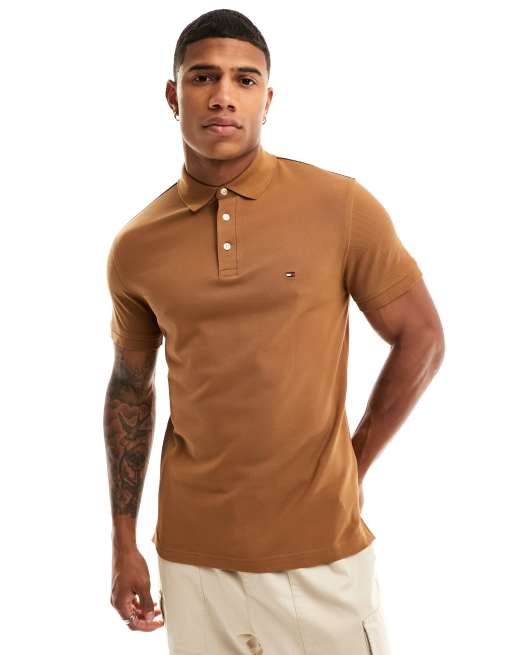 Tommy Hilfiger 1985 slim polo in desert khaki