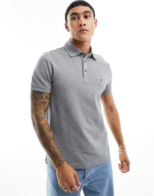 Tommy Hilfiger 1985 slim polo shirt in gray