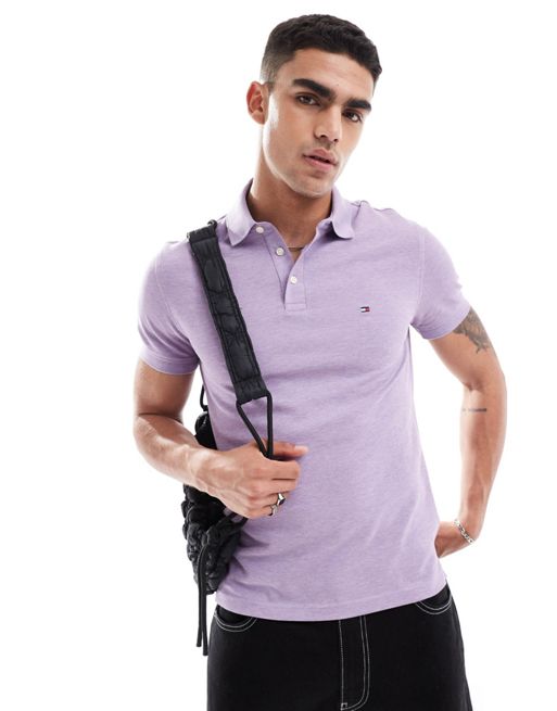 Tommy Hilfiger 1985 slim polo shirt in lilac