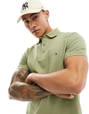 Tommy Hilfiger 1985 slim polo shirt in olive - ASOS Price Checker