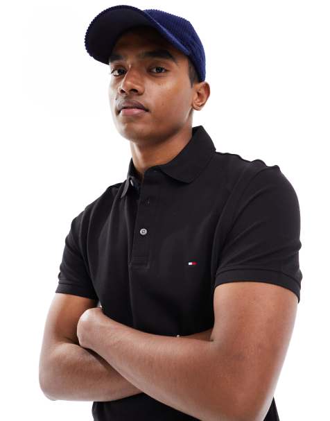 Tommy Hilfiger - 1985 - Sort poloskjorte i piqué med regular fit-pasform og ikonlogo - view 1