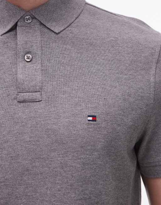 Tommy Hilfiger – 1985 – Szara koszulka polo o regularnym kroju, 4 z 5