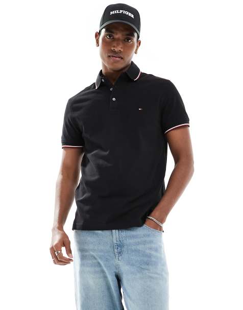 Mens black 2024 designer polo shirt