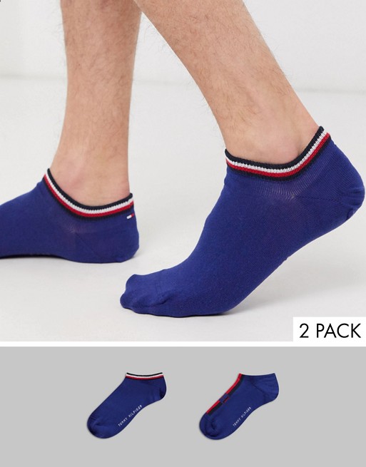 Tommy Hilfiger 2 pack iconic stripe trainer socks navy