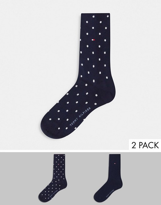 Tommy Hilfiger 2 pack polka dot spot socks