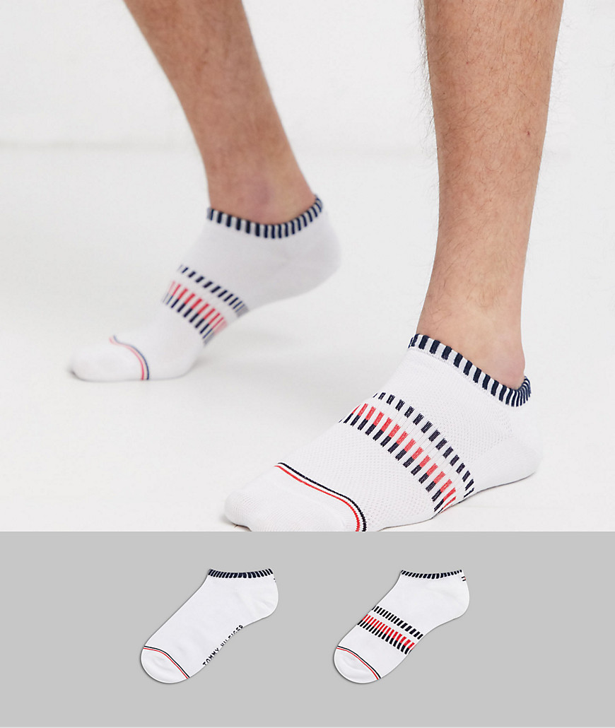 Tommy Hilfiger 2 pack trainer socks in white