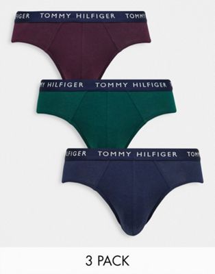 Tommy Hilfiger 3-pack brief in navy, purple and green