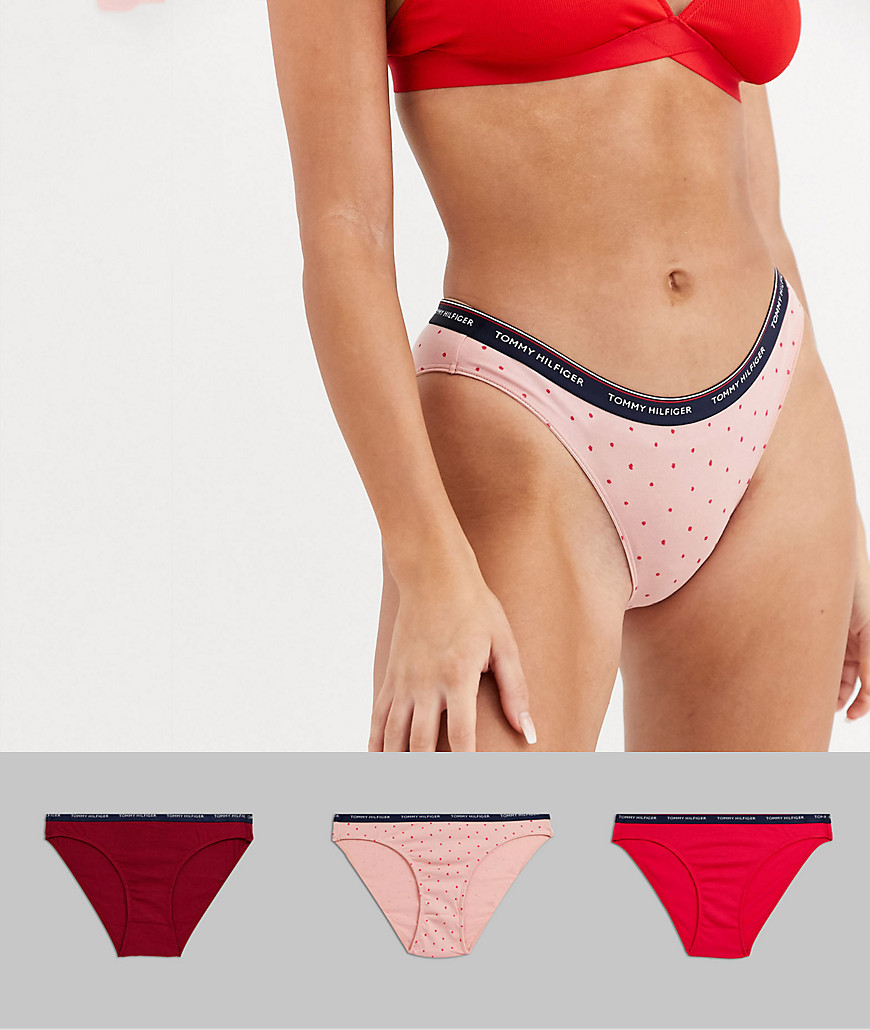 Tommy Hilfiger 3 pack cotton dot print bikini briefs-Multi