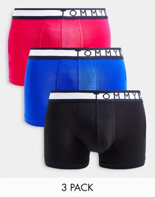 Tommy Hilfiger 3 pack cotton stretch trunks - ASOS Price Checker