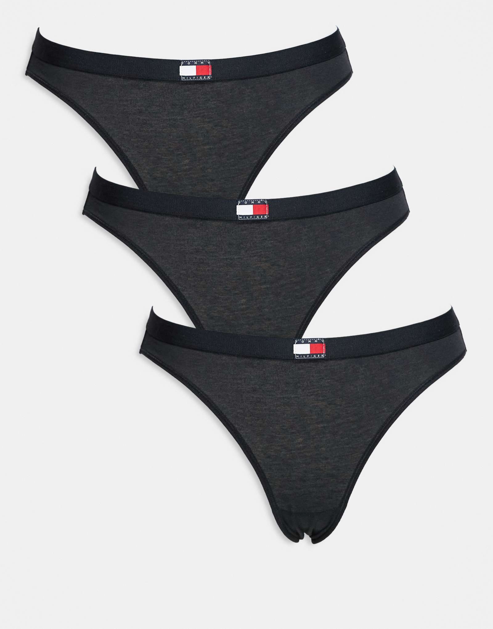 Черные трусы-бикини Tommy Hilfiger с 3-мя вставками в виде флагов