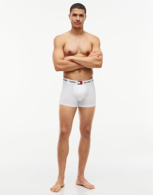 Tommy Hilfiger 3-pack heritage logo waistband trunks in white/white/white, 3 of 5