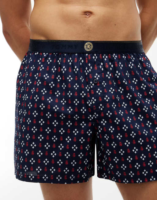 Tommy Hilfiger 3-pack th crest woven boxer shorts in multi, 4 of 7