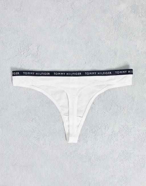 Tommy Hilfiger 3 pack thong in navy white and red, 2 of 4
